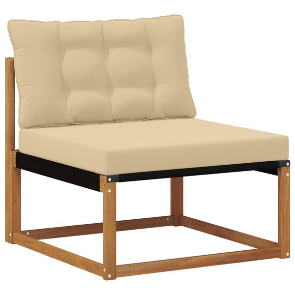 vidaXL Set de canapele de exterior Lemn solid de Acacia și Textilene