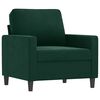 vidaXL Fotoliu canapea, verde &icirc;nchis, 60 cm, catifea