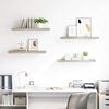 vidaXL Rafturi de perete suspendate 4 buc., stejar, 80x23,5x3,8 cm MDF