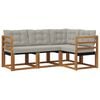 vidaXL Set de canapele de exterior 4 pcs Gri natural și deschis