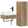 vidaXL Set de mobilier pentru baie 2 buc. Stejar Artizanal