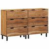 vidaXL Set de bufet 2 buc. 120 x 33 x 75 cm Lemn Solid de Acacia