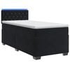 vidaXL Pat box spring cu saltea și LED Negru 80 x 200 cm Catifea