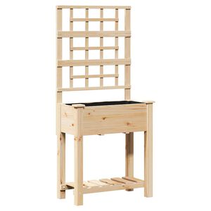 vidaXL Vază pentru Grădină Bej 71 x 38 x 152 cm Lemn de Brad Solid