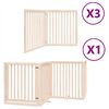 vidaXL Poartă de c&acirc;ini pliabilă cu ușă, 10 panouri, 800 cm, lemn plop