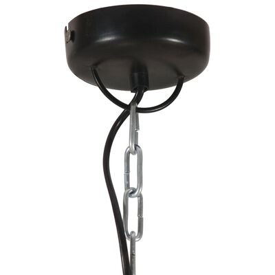 vidaXL Lampă suspendată industrială negru, 46 cm, lemn masiv&fier, E27