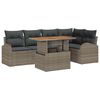vidaXL Set de canapele pentru grădină 6 buc. Gri Rattan poli