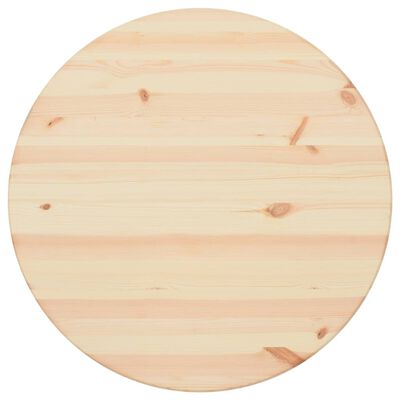 vidaXL Blat de masă, natural, 25 mm, 90 cm, lemn de pin, rotund