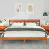 vidaXL Cadru de pat cu headboard Maro Lemn de brad