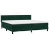vidaXL Pat box spring cu saltea, verde &icirc;nchis, 200x200 cm, catifea