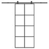 vidaXL Ușă glisantă cu set feronerie, 90x205 cm, sticlă ESG/aluminiu