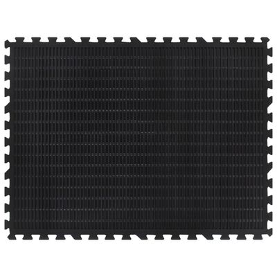 vidaXL Placă de podea din cauciuc, negru, 12 mm, 90x120 cm