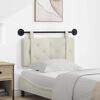 vidaXL Cap de pat suspendat Pe perete Crem 90 x 55 x 5 cm Catifea