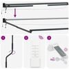 vidaXL Cort electric retractabil Alb 3 x 2,5 m