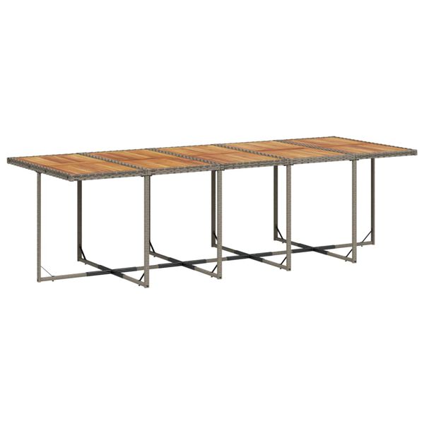 vidaXL Set mobilier de grădină cu perne, 15 piese, gri, poliratan