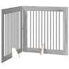 vidaXL Poartă pentru c&acirc;ini pliabilă cu suporturi 2 pcs Sonoma gri