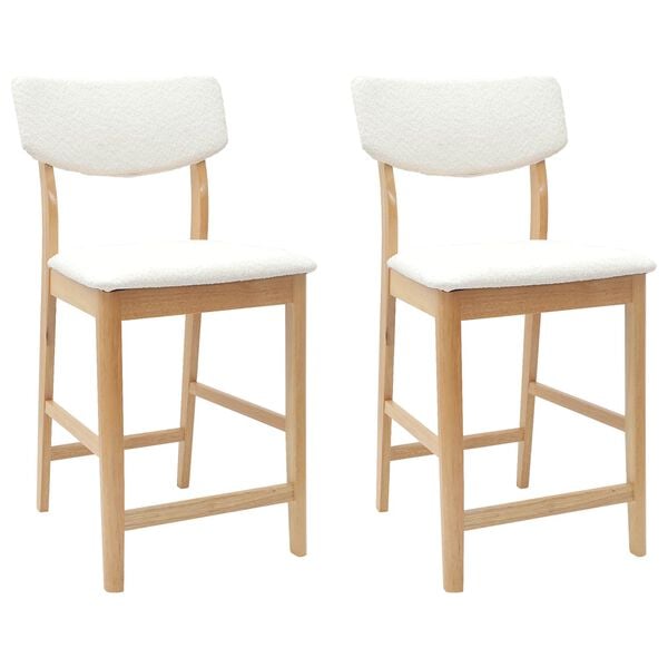 vidaXL Scaune de dining 2 pcs natural 48 x 49 x 95 cm