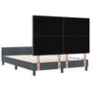 vidaXL Pat cu arcuri cu headboard Gri &icirc;nchis 140 x 200 cm Catifea