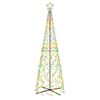 vidaXL Brad de Crăciun conic, 500 LED-uri, multicolor, 100x300 cm