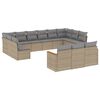 vidaXL Set canapele de grădină, 13 piese, cu perne, bej, poliratan