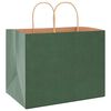 vidaXL Saci de h&acirc;rtie 50 buc cu m&acirc;nere verde 32x22x24 cm
