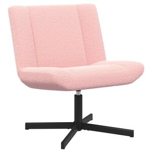 vidaXL Scaun pivotant Roz 63 x 75 x 76 cm Piele de Oaie