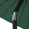vidaXL Umbrelă de soare de exterior, st&acirc;lp aluminiu, verde, 270 cm
