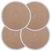 vidaXL Placemeti din iută 4 pcs Natural și Alb &Oslash; 30 cm 100% Iută Tossa