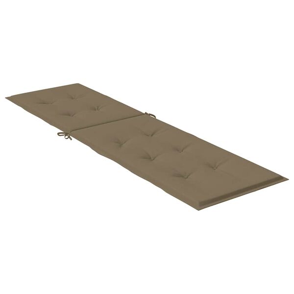 vidaXL Pernă de șezlong, melanj gri taupe, (75+105) x 50 x 4 cm textil