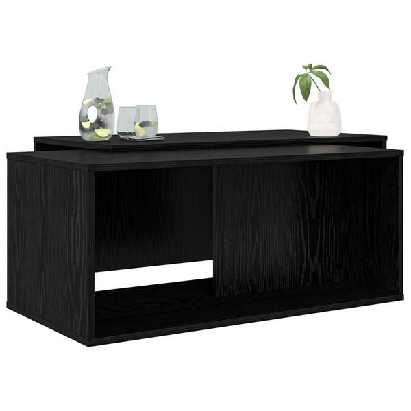 vidaXL Set de măsuțe de cafea 2 pcs Stejar Negru Lemn compozit