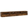 vidaXL Dulapuri TV de perete 2 buc. stejar fumuriu 100x30x30 cm lemn