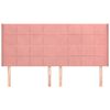 vidaXL Tăblie de pat cu aripioare, roz, 183x16x118/128 cm, catifea