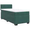 vidaXL Pat box spring cu saltea, verde închis, 90x190 cm, catifea