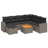 vidaXL Set canapele de grădină cu perne, 8 piese, gri, poliratan