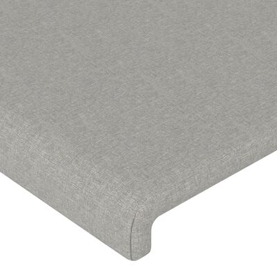 vidaXL Tăblii de pat, 4 buc, gri deschis, 90x5x78/88 cm, textil