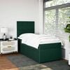 vidaXL Pat box spring cu saltea, verde &icirc;nchis, 100x200 cm, catifea