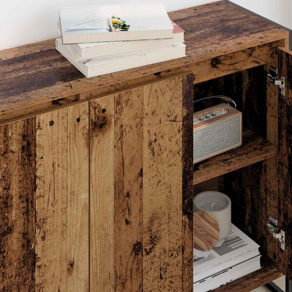 vidaXL Dulap lateral Lemn Vechi 96,5 x 30 x 75 cm Lemn compozit