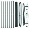 vidaXL St&acirc;lp de gard. Verde 10 x 1,6 m (plasă de 25 mm) Oțel și PVC