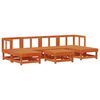 vidaXL Set de lounge pentru grădină 7 pcs Maro Ceară Lemn masiv de pin