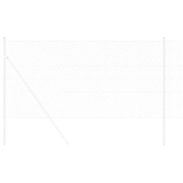 vidaXL Gard hexagonal Argintiu 0,5 x 10 m Oțel galvanizat