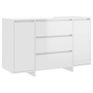 vidaXL Servantă cu 3 sertare, alb extralucios, 120x41x75 cm, PAL