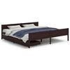 vidaXL Cadru de pat cu 2 sertare maro &icirc;nchis 180x200 cm lemn masiv pin