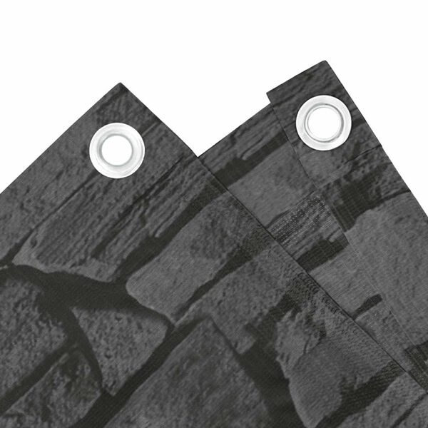 vidaXL Paravan de balcon cu aspect de piatră, gri, 700x90 cm, PVC