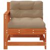 vidaXL Sofa de colț pentru grădină Lemn masiv de pin Maro Ceară