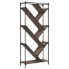 vidaXL Bibliotecă, stejar maro, 79x30x180 cm, lemn prelucrat/metal