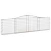 vidaXL Coș gabion arcuit 400x30x100/120 cm fier galvanizat