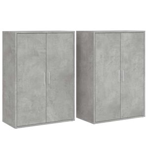 vidaXL Dulapuri, 2 buc., gri beton, 60x31x84 cm, lemn prelucrat