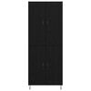 vidaXL Bufet Stejar Negru 69,5 x 34 x 180 cm Lemn compozit