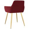 vidaXL Scaune de bucătărie, 6 buc., roșu vin, catifea