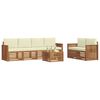 vidaXL Seturi de canapele 7 pcs Natural și Crem Lemn Solid de Acacia